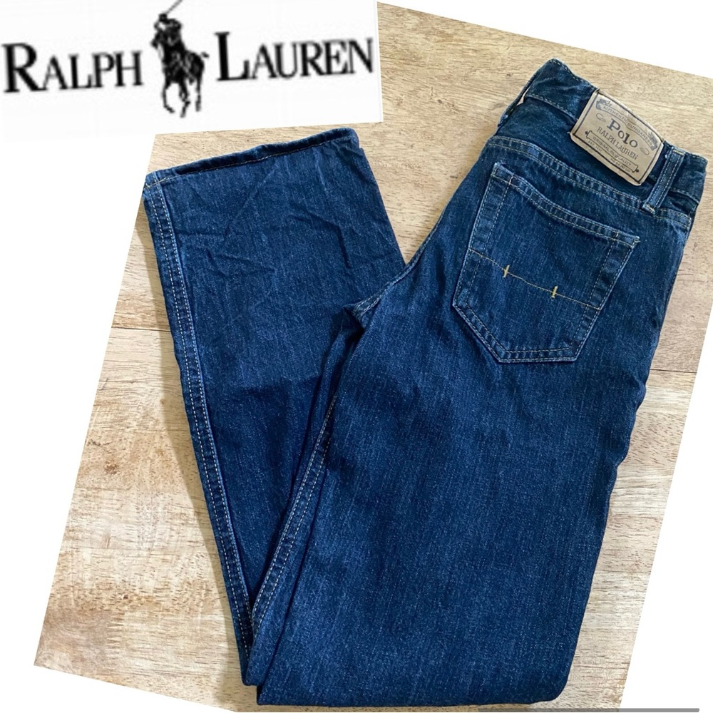 Polo Ralph Lauren Big Boys’ Sz 14 Dark Wash Authentic‎ Dungaree Denim Jeans